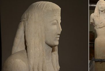 Grecia exhibe una estatua casi intacta de 2,700 años