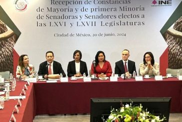 INE entrega al Senado constancias de mayoría y de primera minoría de funcionarios electos