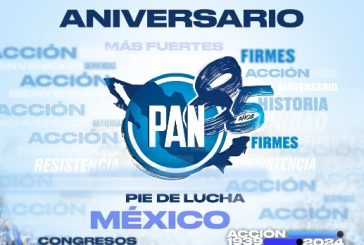 El PAN al cumplir 85 años de fundación, sigue en pie de lucha: Marko Cortes