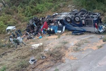 Camión cae a barranco y provoca al menos 19 decesos