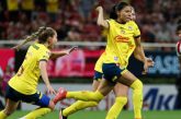 América femenil saca el empate a Chivas en juego de ida de semifinales