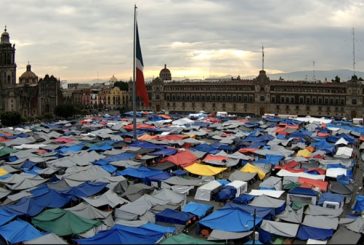 Así luce el Zócalo de la CDMX por plantón de maestros de la CNTE que cumple 11 días