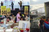 Ráfagas de viento y lluvia provocan caída parcial de estructura durante Feria del Libro en Nezahualcóyotl
