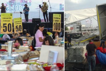 Ráfagas de viento y lluvia provocan caída parcial de estructura durante Feria del Libro en Nezahualcóyotl