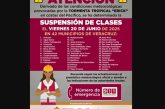 Suspenden clases 42 municipios veracruzanos por efectos de Erick